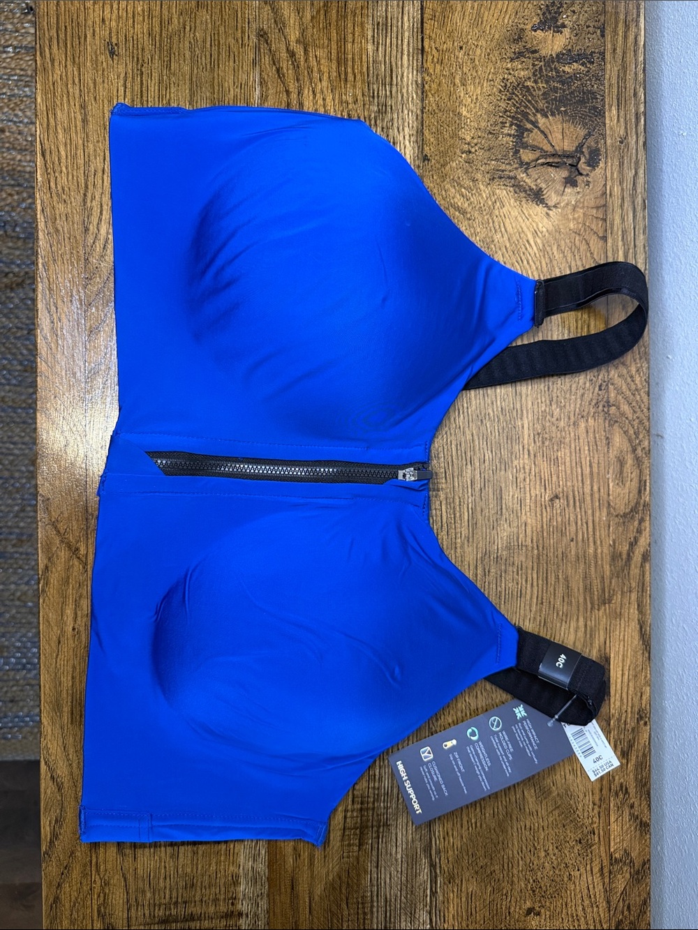 torrid Front-Zip High Support Sports Bra — Royal Blue